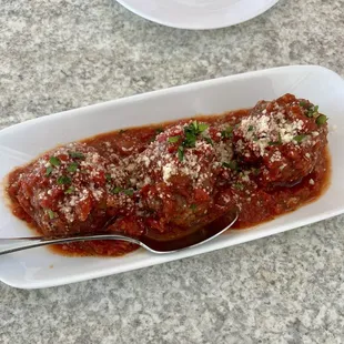 Meatballs in house marinara appetizer
