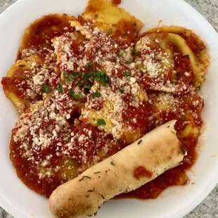 1/2 &amp; 1/2 ravioli in house marinara