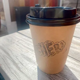 Hot vanilla latte