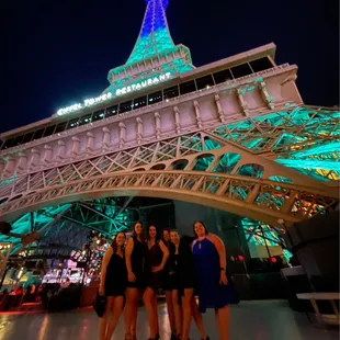 the eiffel tower at night