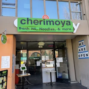 the front entrance of a restaurant