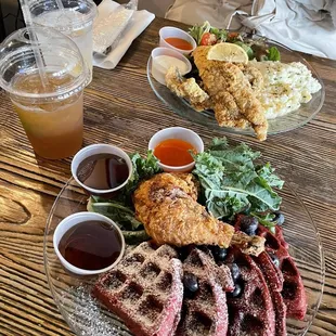 a large platter of food