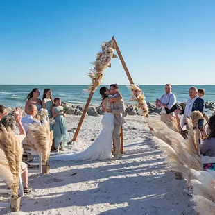 Boho Beach Wedding at Sunset beach Pavilion Fl