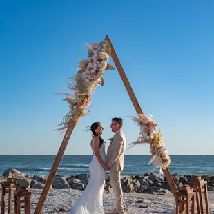 Boho Beach Weddings on Sunset beach in Treasure Island Fl
