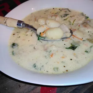 Chicken gnocchi soup