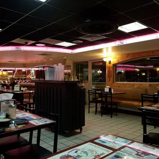 They even have a smoking section which is close off with a glass door.