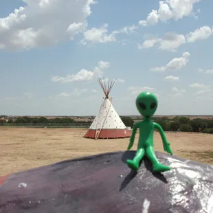 There is an old (concrete) tee-pee on location.