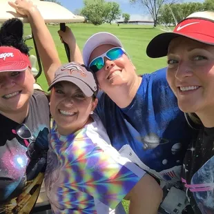 Enjoying staff end of year putting! cat team rocking out!