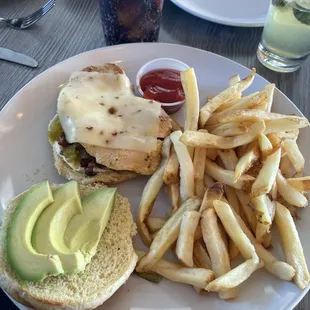 Chicken sandwich with avocado