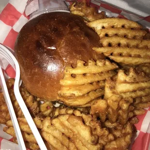 Chopped Sliced Brisket Sandwich, Side and Drink