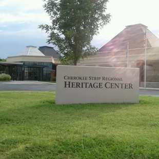 Outside the Cherokee Strip Regional Heritage Center.