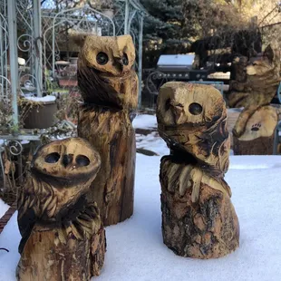 Baby owl carvings for a steal!