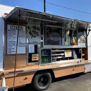 Here's the truck, parked in the gas station on Carroll Ave!