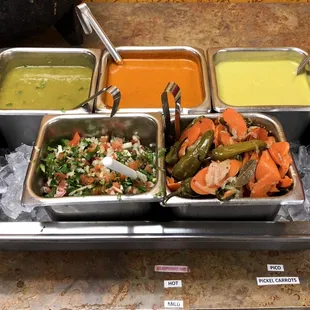 Salsa and Toppings Bar
