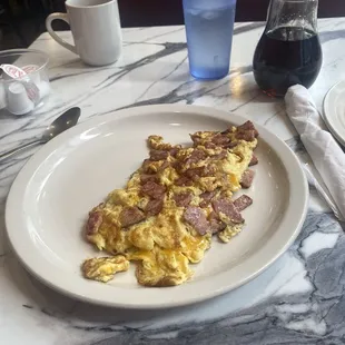 Ham and cheese omelet