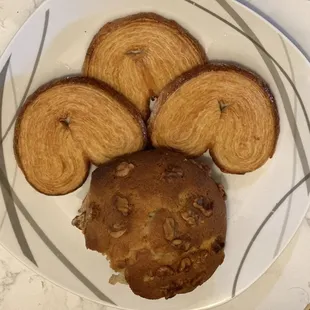 Orejitas Cookies and a Banana Nut Muffin.