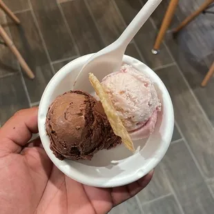 Mexican Hot Chocolate &amp; Strawberry Coulis