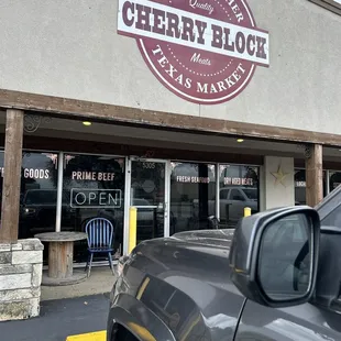 the front of the store