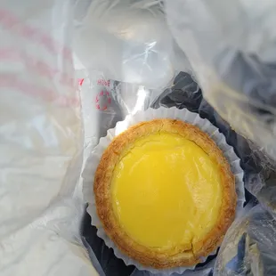 Egg Custard Tart.   To die for.  Warm and fresh from the oven!