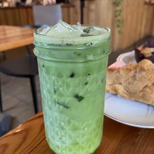 Iced matcha latte
