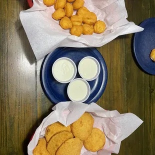 Fried Green Tomatoes &amp; Corn Nuggets