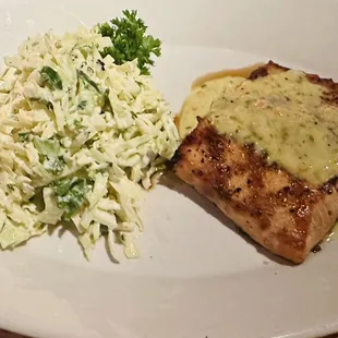 Salmon and coleslaw