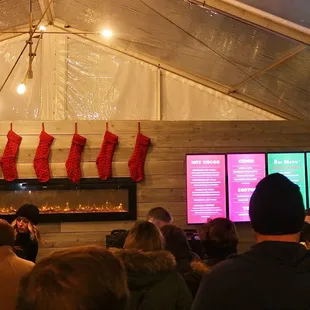 We warmed up and got cozy inside. We hung out in the lounge for quite some time; it was well heated.