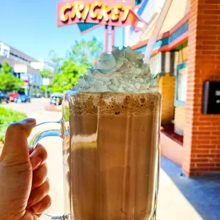 Chocolate peanut butter milkshake