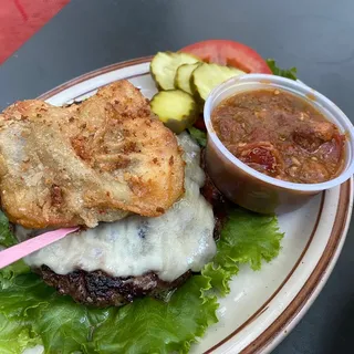 303 Green Chile Relleno Burger Sandwich