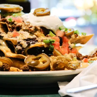 a plate of nachos