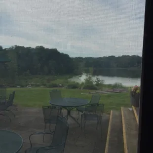 Dinner with a view sorry about the screen in the way