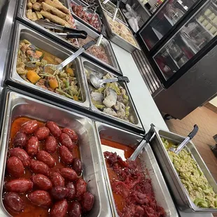 Lumpia, pinakbet, longanisa, corned beef, sinigang na bangus, pork tocino