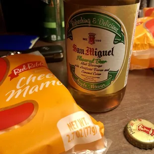 Apple flavor San Miguel Beer.