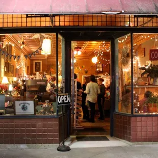 the entrance to the store