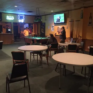 Quieter ping pong area.