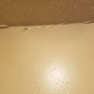 Water damage from leaking ceiling.