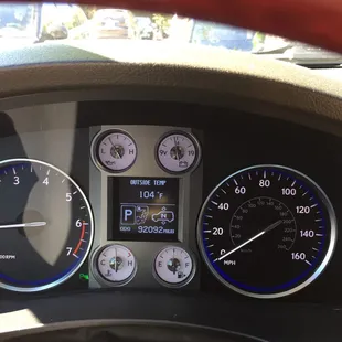 Yes 104 degrees and still playing OMG! Get us a pool and some beverages out here!