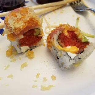 Pink lady roll. More filling than rice which is great!