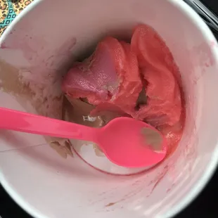Chocolate and Hawaiian delight froyo