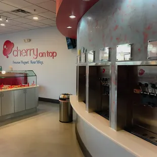 the inside of a restaurant