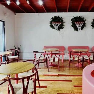  the interior of a restaurant