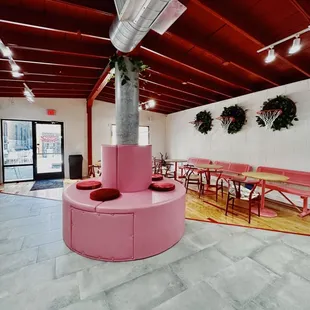  the interior of a modern office