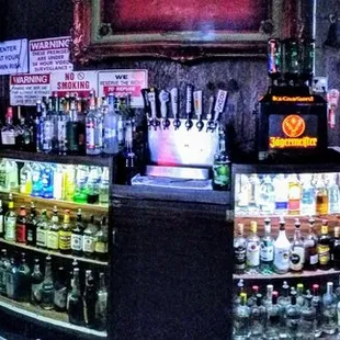 a view of the bar area