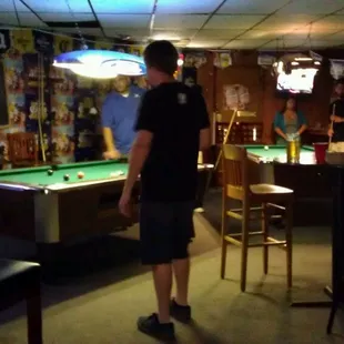 Pool table.