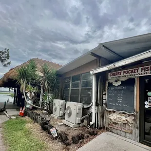 Entrance on the side of building