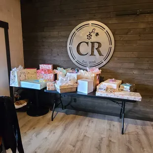 a table of gifts for sale