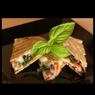 One of our best panini sandwiches, Turkey  pesto.