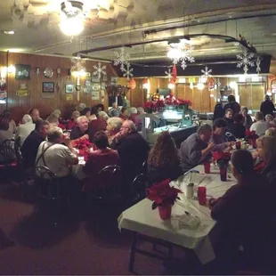 This is a great place for groups. RoundTown Cruiser&apos;s Christmas party 2013.