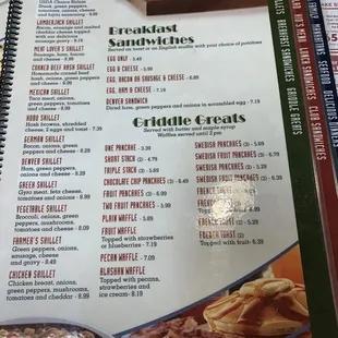 sushi and sashimi, menu