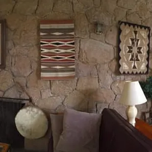 Panoramic photo of one of the living areas in the main home